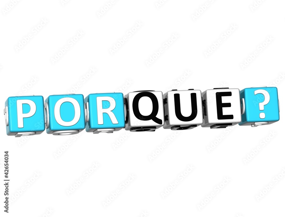 Poster 3d spanish question button click here block text