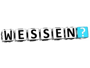 3D German Question Button Click Here Block Text