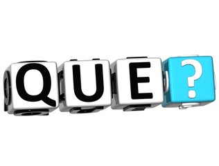 3D Spanish Question Button Click Here Block Text