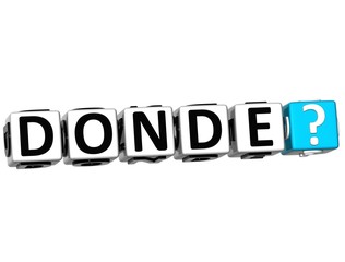 3D Spanish Question Button Click Here Block Text