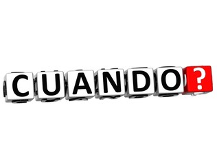 3D Spanish Question Button Click Here Block Text