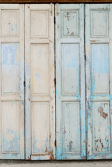 The vintage wooden door