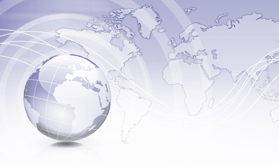 Planet earth and technology background