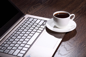 Coffee at business workplace