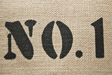 Sackleinen mit Nummer
