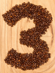 Number from coffee beans