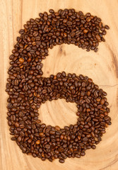 Number from coffee beans