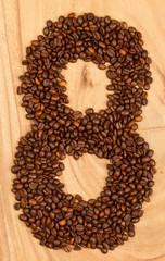 Number from coffee beans