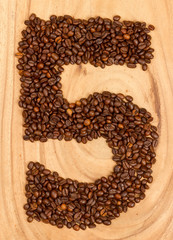 Number from coffee beans