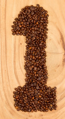 Number from coffee beans