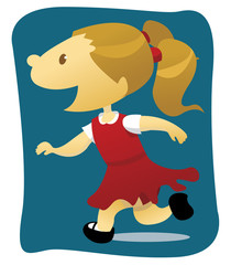 Little Girl Running_stock