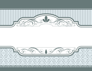 Vintage Label Banner Blue