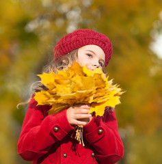 Fototapeta premium woman autumn