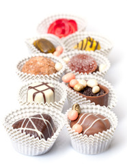 Assorted Chocolates Candy in Paper Basket