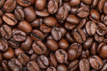 Background of Fresh Roasted Coffee Beans