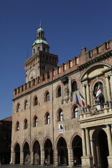 Fototapeta na wymiar Bologna Palazzo d'Accursio lub Ratusz