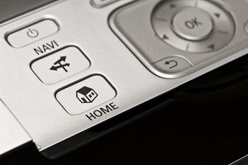tech navigation panel ,  home button as major element