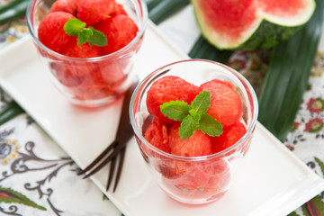 Watermelon in glasses