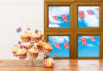 Cupcakes With Bunting © Springfield Gallery