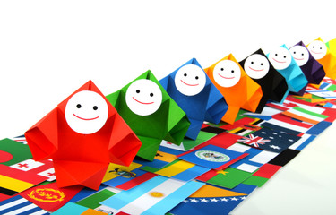 Conceptual image of international relations and cooperation