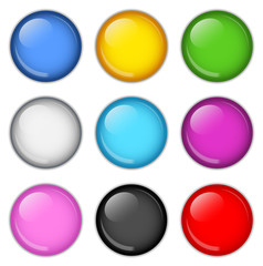 Badge Set Vector, collection of badges in various colours