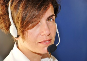 call center,operator woman