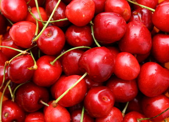 cherry with stem attached