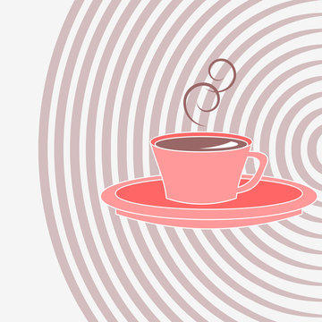 An illustration of cup of coffee logo
