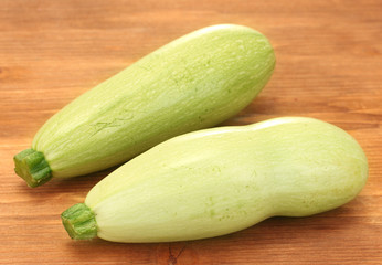 squash on wooden table close-up