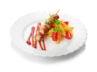 Grilled chicken and salad