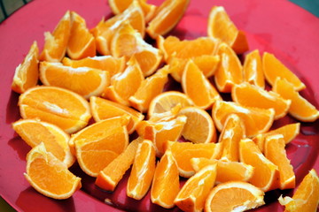 Clementines on sale, market at La Nucia,Alicante province,Spain
