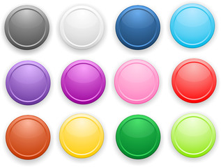 Set of round color buttons without the text
