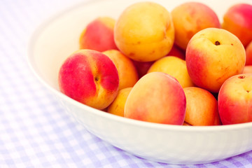 bowl of fresh apricots