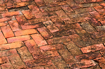 Old floor tiles in traditional pattern design