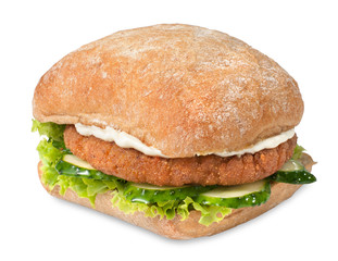 Sanwich with salmon