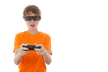 Fototapeta premium 3d video gamer glasses