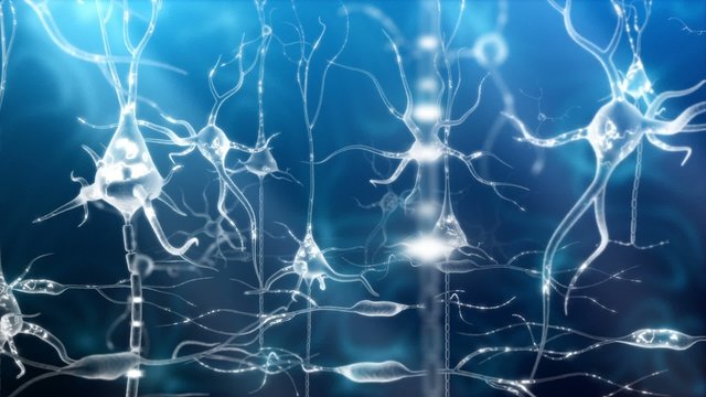 Neuronal Activity Zoom Blue
