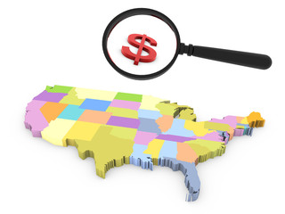 search dollar on american map