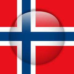 Obraz premium Norway Flag Glossy Button