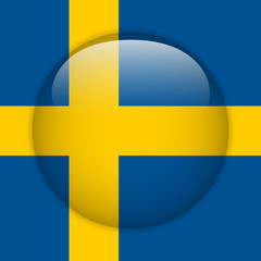 Sweden Flag Glossy Button