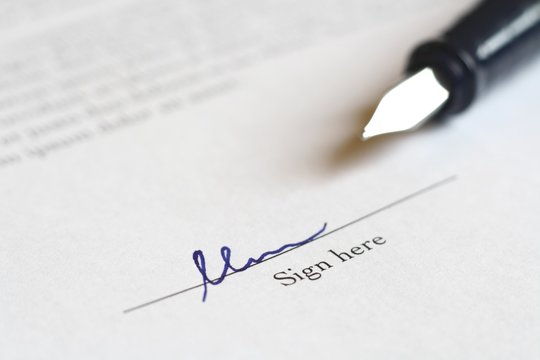 signing a deal