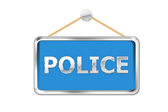 Cartel azul police