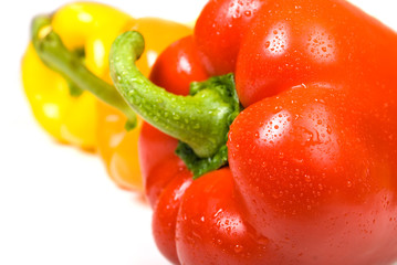 fresh peppers on the table