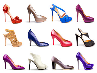 Multicolored female shoes