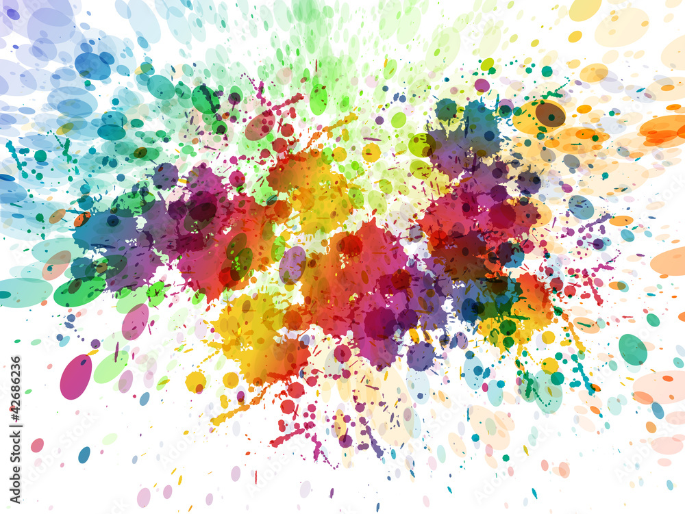 Leinwandbilder raster version of abstract colorful splash background