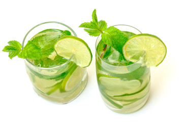 Mojito Cocktail in a Glass Beaker
