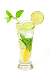 Mojito Cocktail in a Glass Beaker