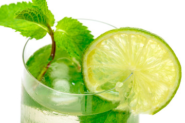 Fototapeta premium Mojito Cocktail in a Glass Beaker