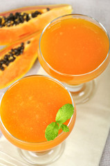 Fototapeta na wymiar blended papaya juice