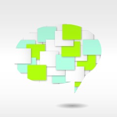 Colorful speech bubble vector